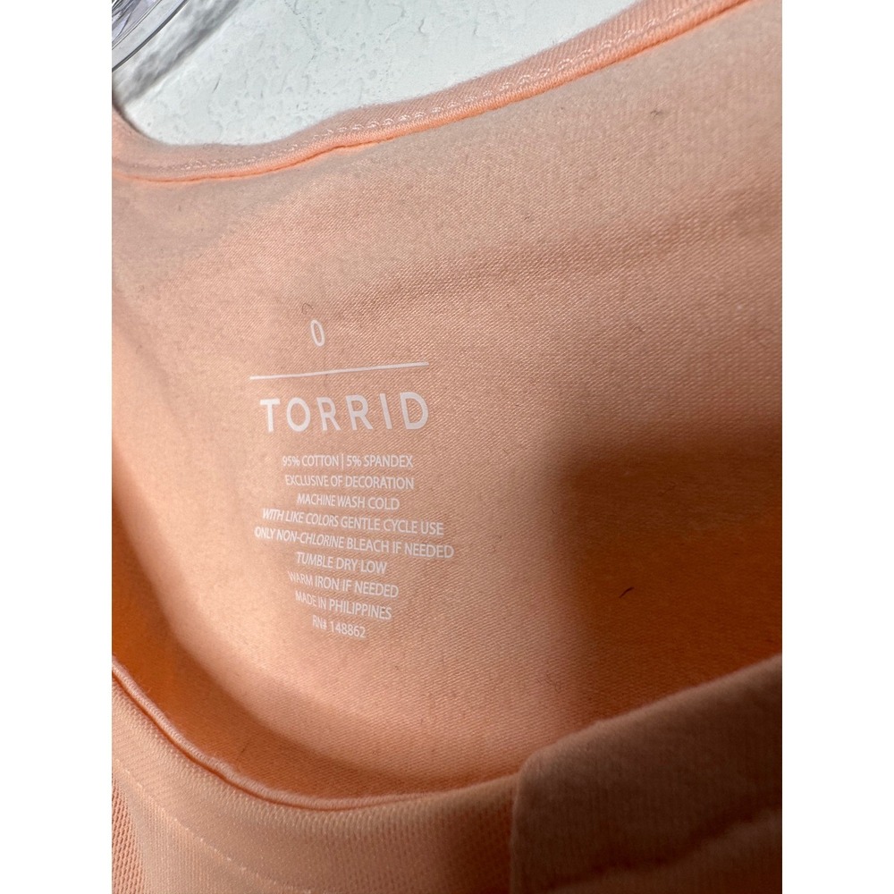 Torrid Womens‎ Light Pink Peach Mesh Inset Active Tank Top Size 0 / XL - Picture 3 of 7